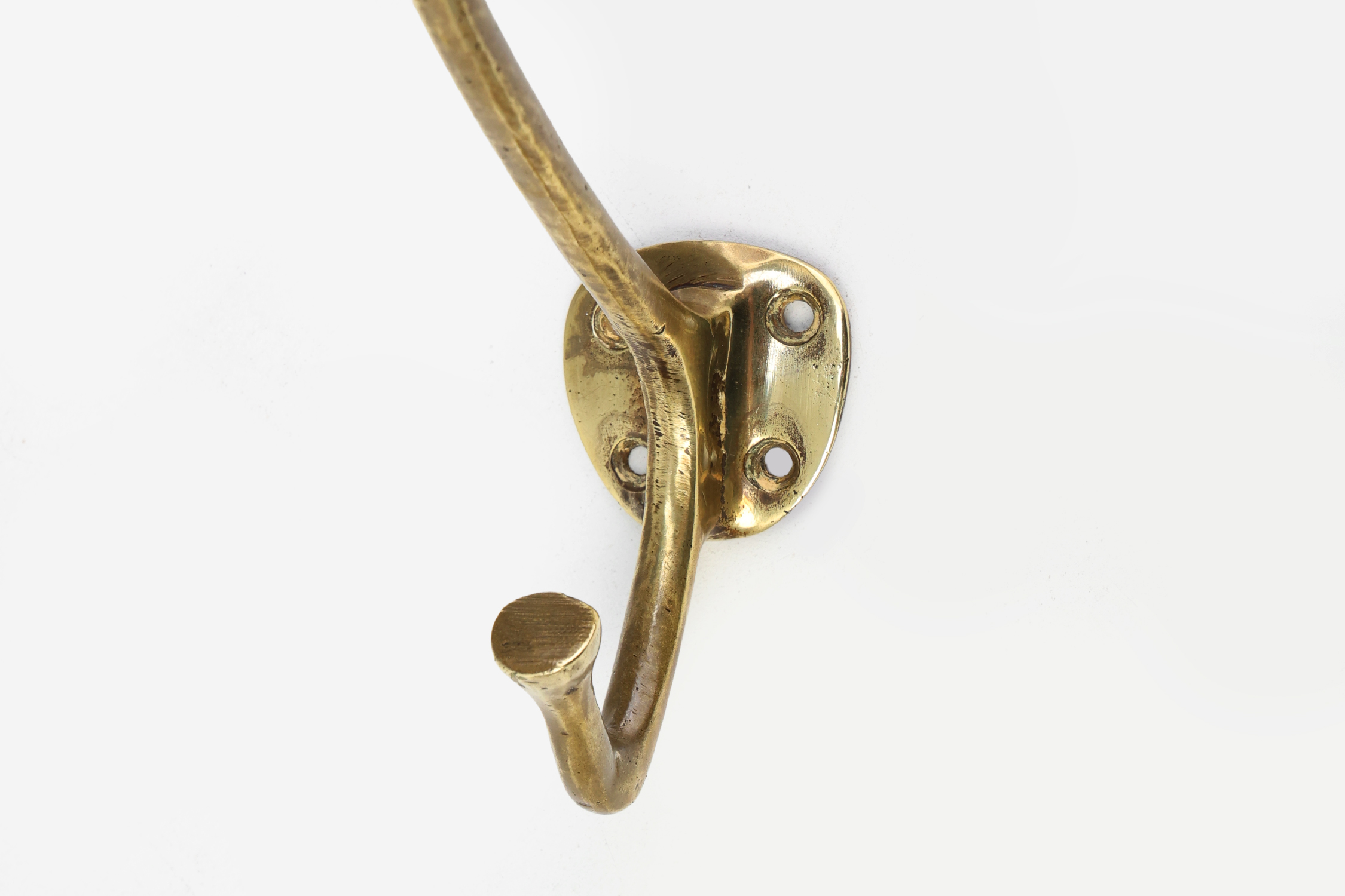 Set of 4 Adolf Loos brass art nouveau wall hooks, Vienna, Austria ca. 1910thumbnail